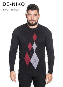 MENS DIAMOND STITCH SWEATER