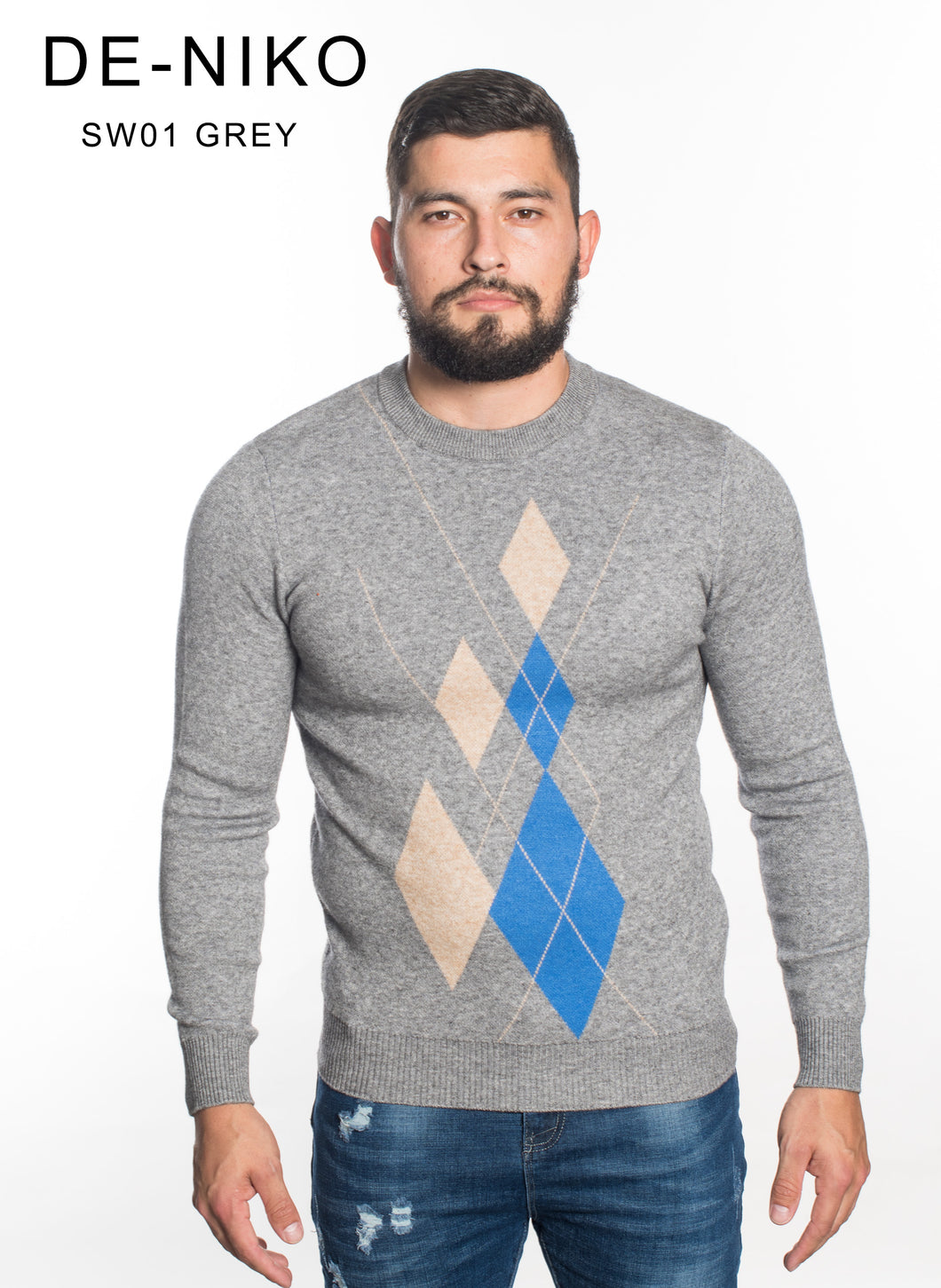 MENS DIAMOND STITCH SWEATER