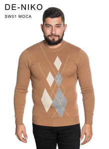 MENS DIAMOND STITCH SWEATER