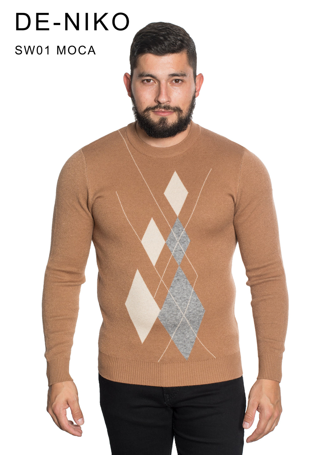 MENS DIAMOND STITCH SWEATER