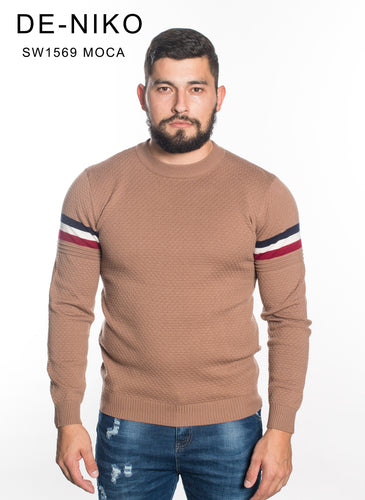 MENS SLEEVE STRIPE SWEATER