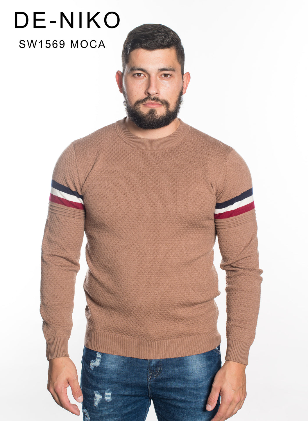 MENS SLEEVE STRIPE SWEATER